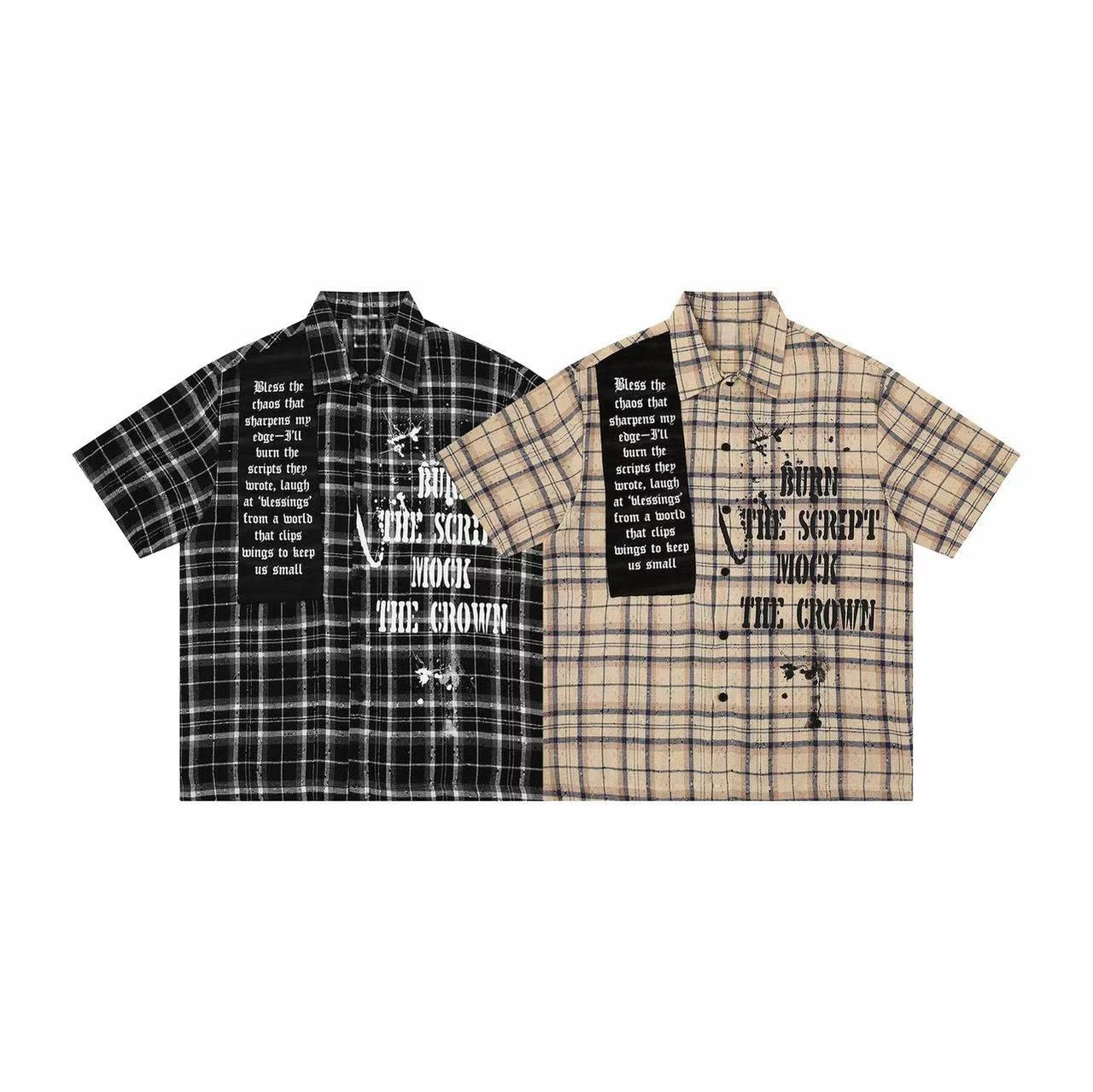 Omirad “Burn The Script” Plaid Shirt