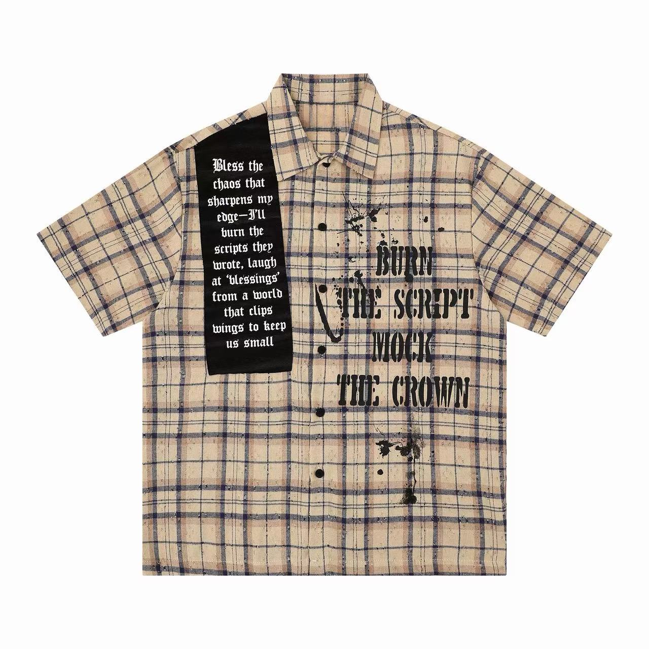 Omirad “Burn The Script” Plaid Shirt