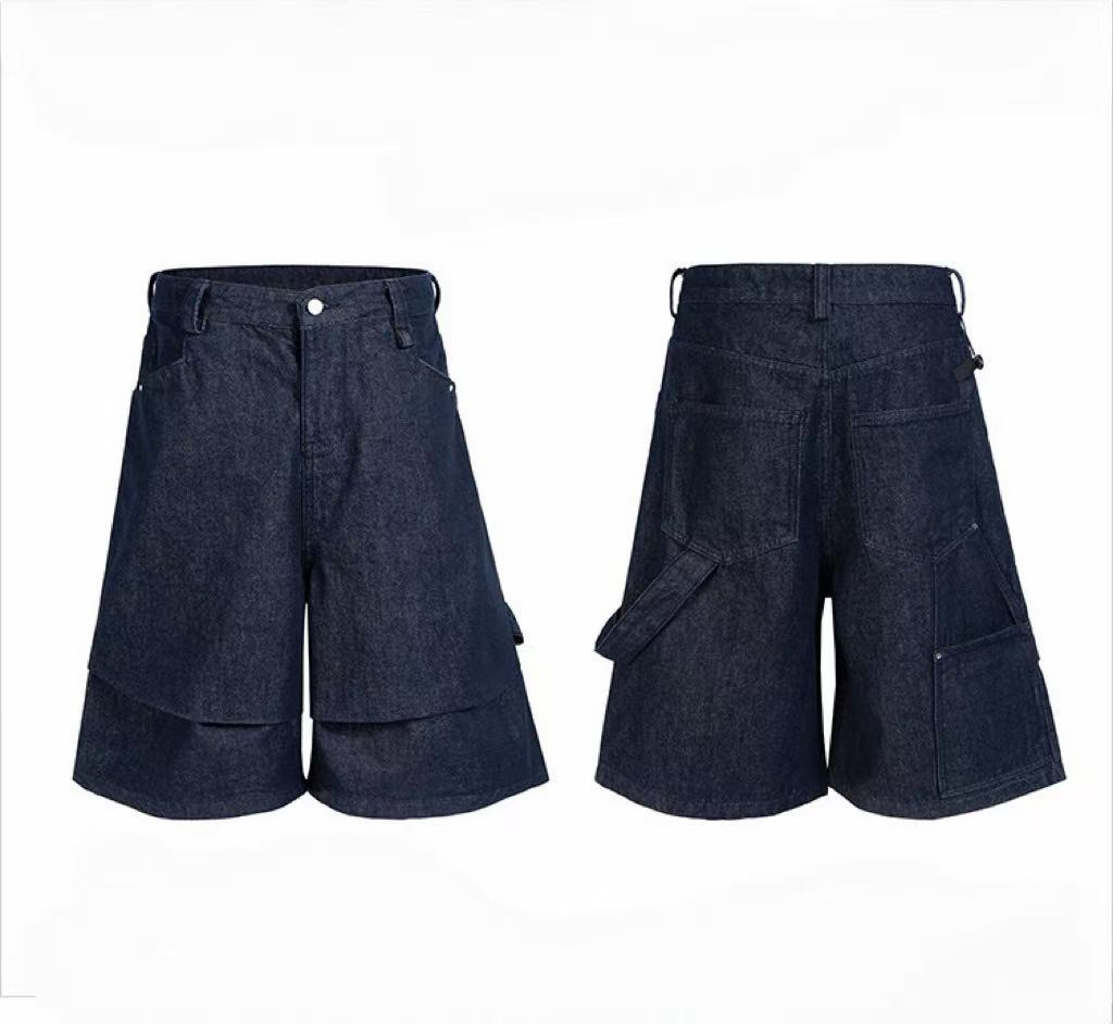 Omirad “Layered Utility Denim Shorts