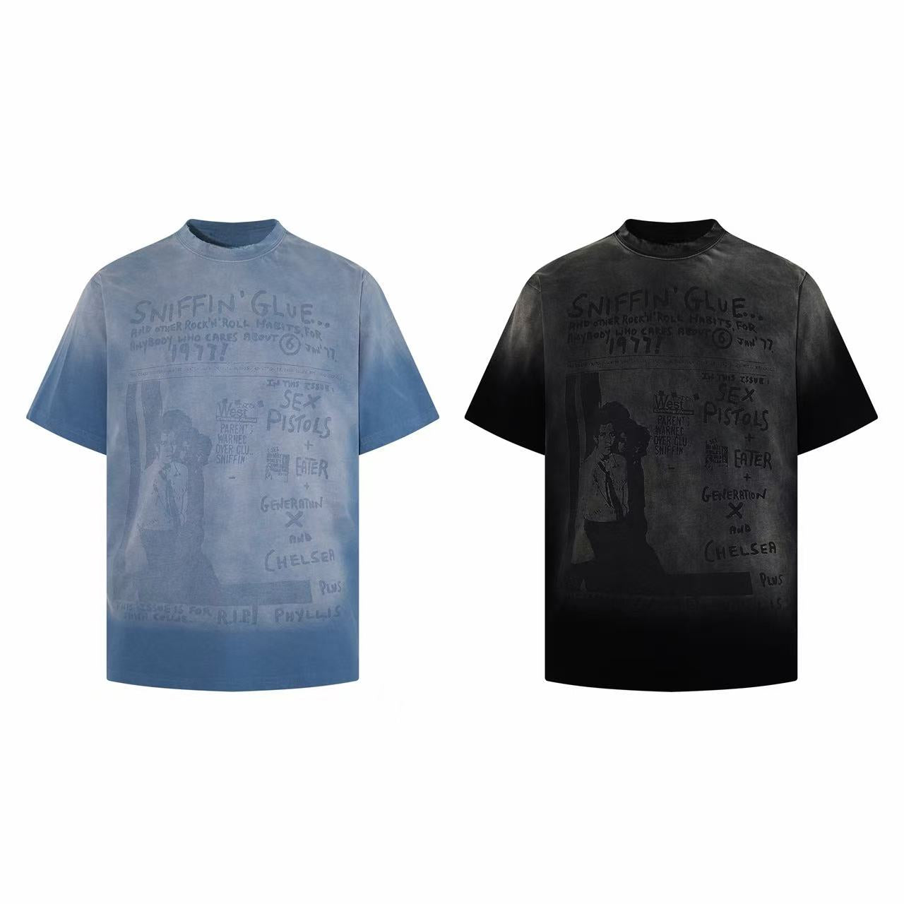 Omirad “Text Collage Graphic T-Shirt”
