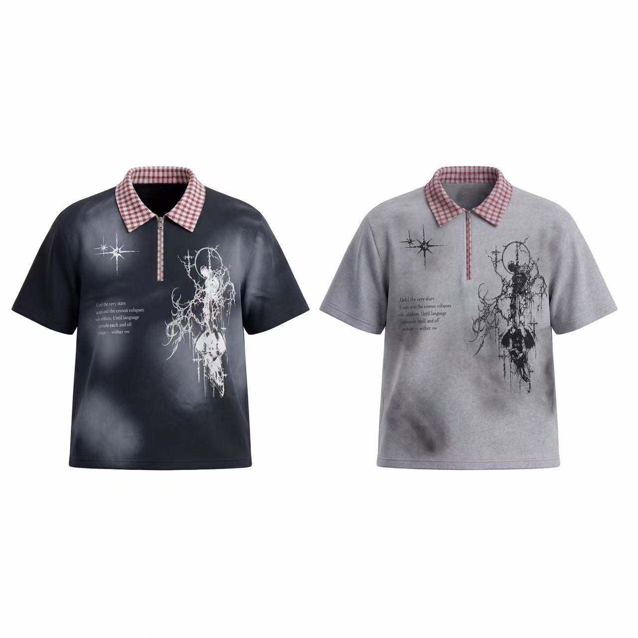 Omirad “Grunge Star Zip Polo Tee”