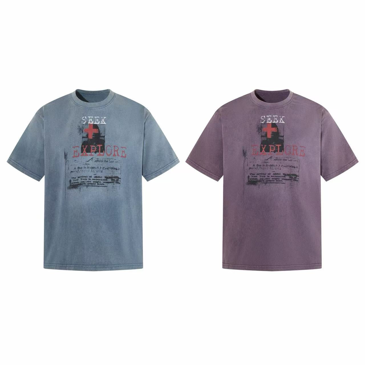 Omirad “Seek & Explore Washed Graphic Tee”