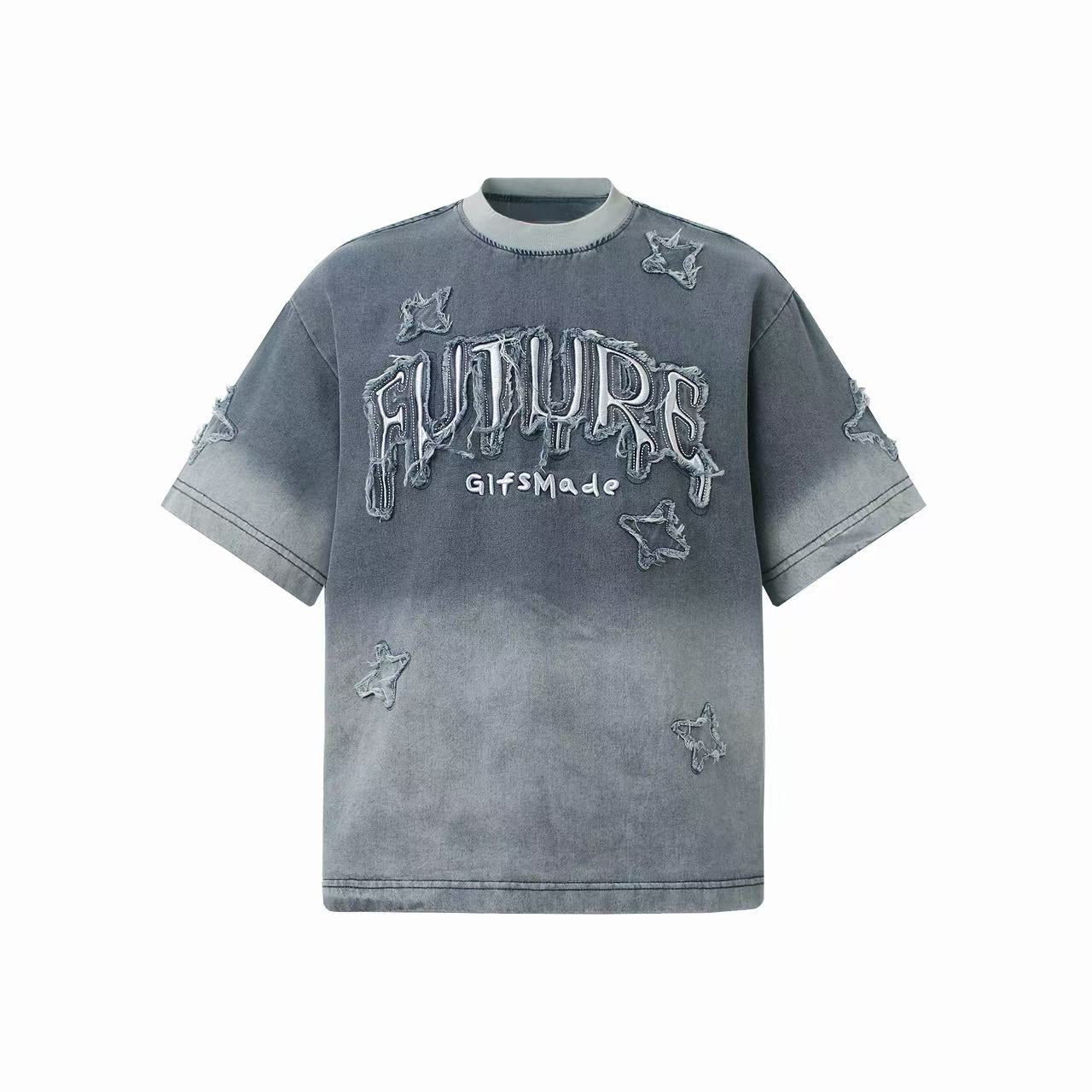 Omirad Distressed Star Graphic T-Shirt