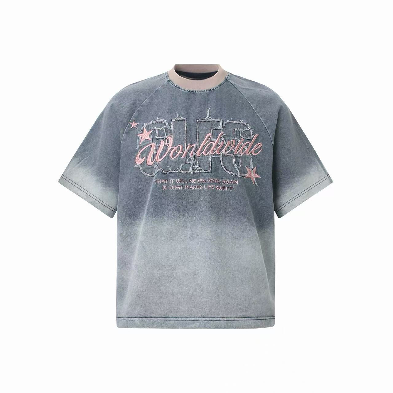 Omirad Vintage Fade Script Graphic T-Shirt