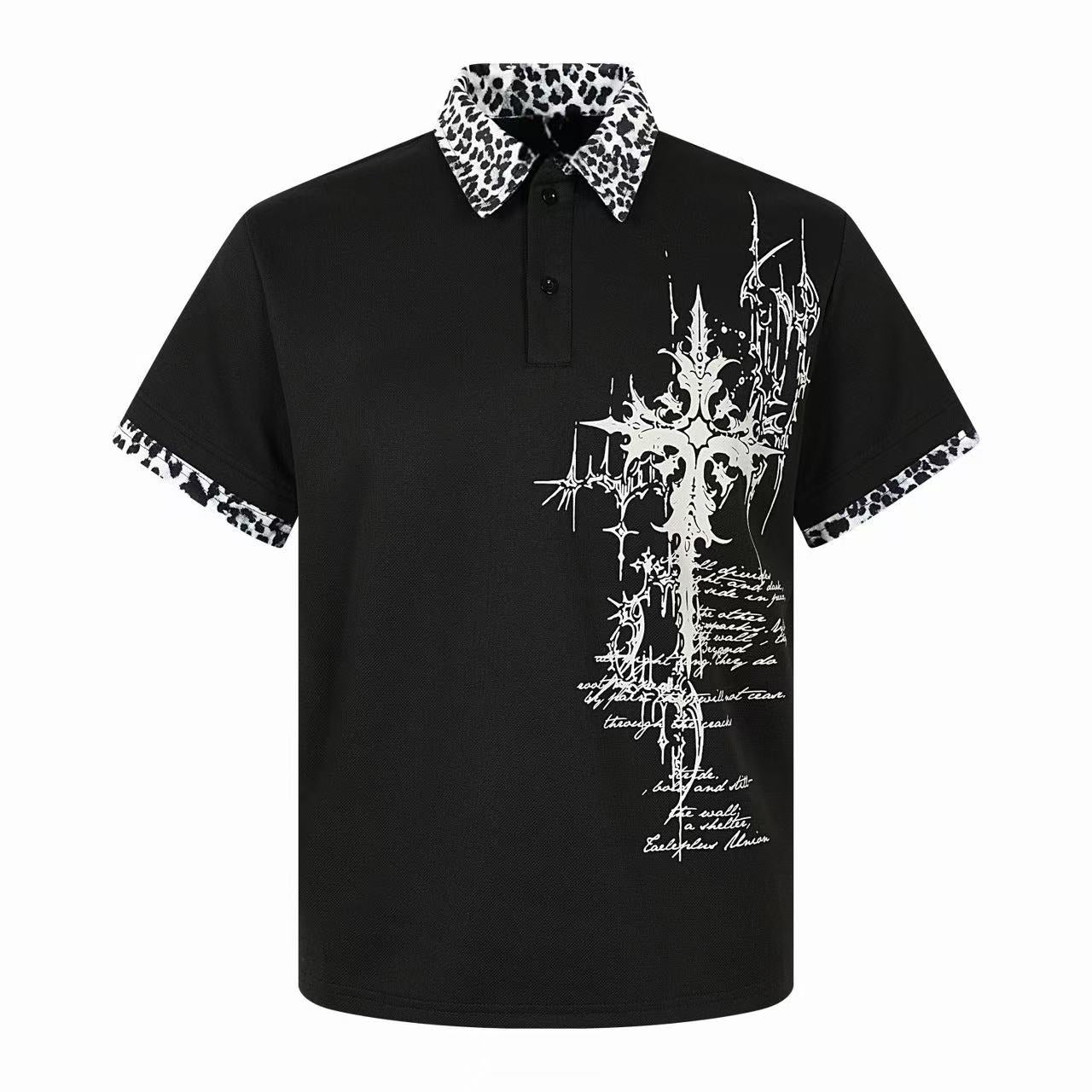 Omirad “Leopard Cross Graphic Polo”