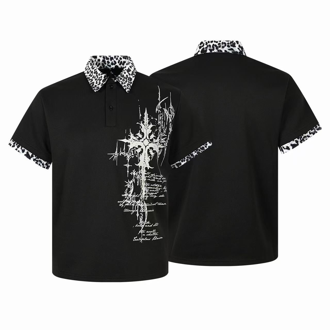 Omirad “Leopard Cross Graphic Polo”