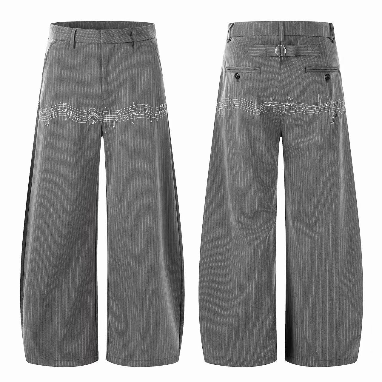 Omirad “Pinstripe Symphony Wide-Leg Pants”