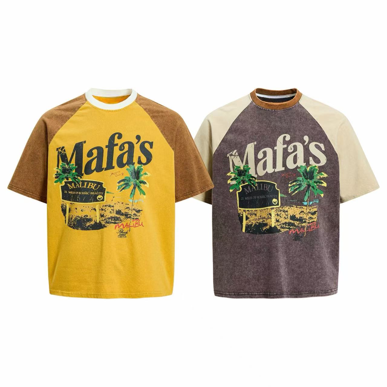 Omirad Malibu Washed Raglan Tee
