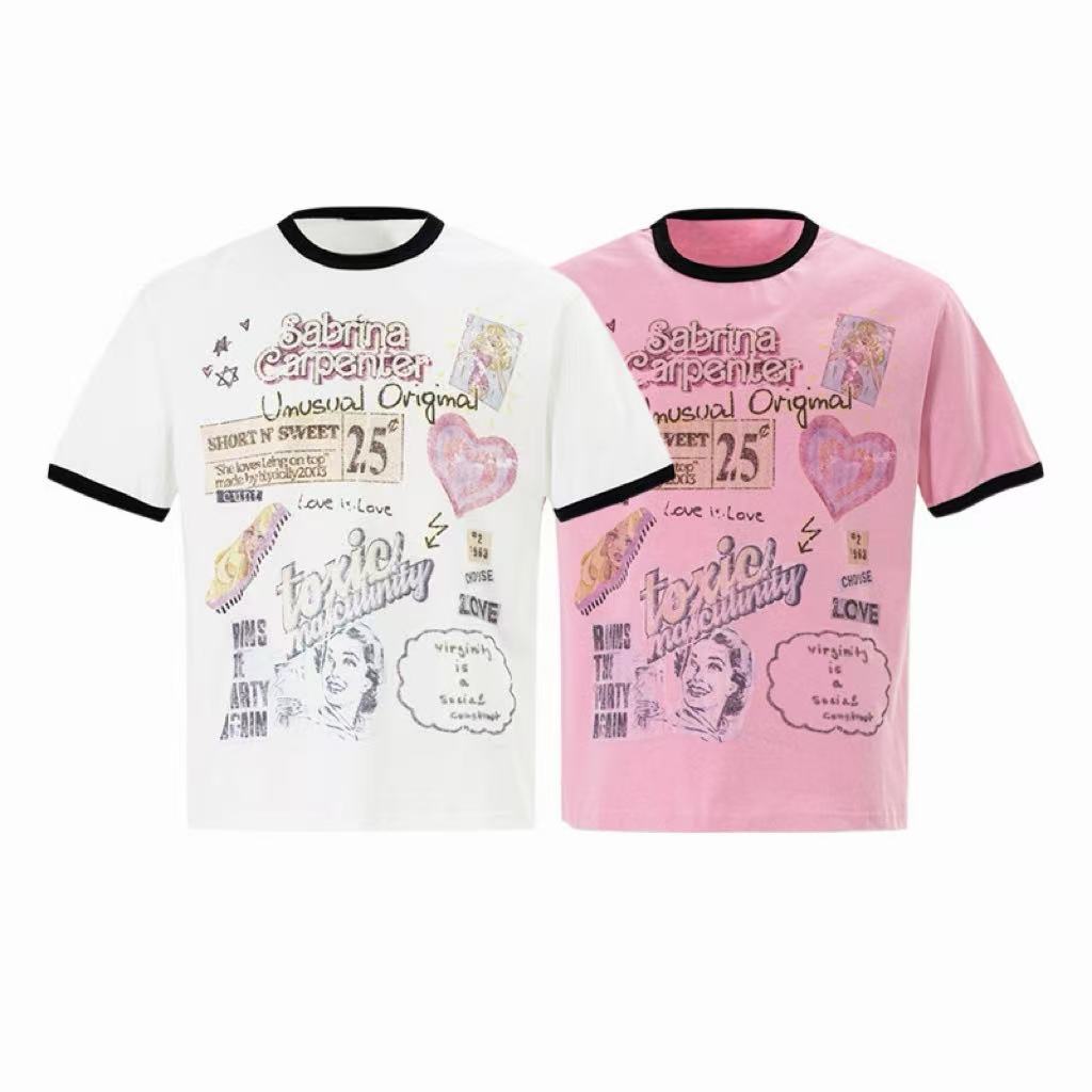 Omirad Retro Pop Graphic Ringer Tee