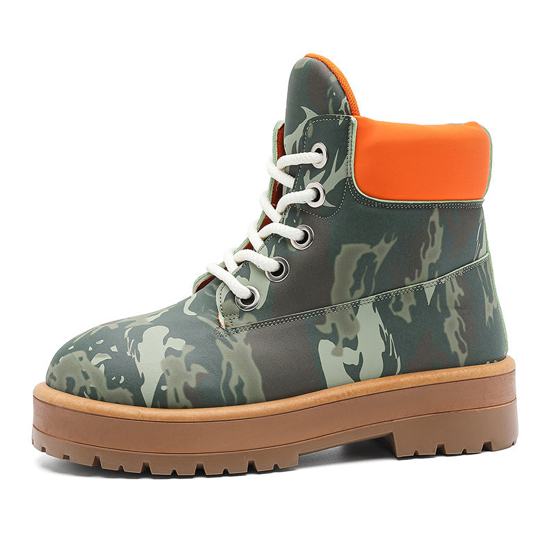 Omirad Camo Platform Combat Boots
