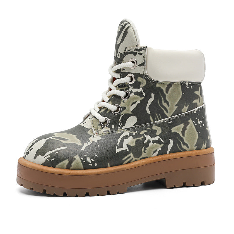 Omirad Camo Platform Combat Boots