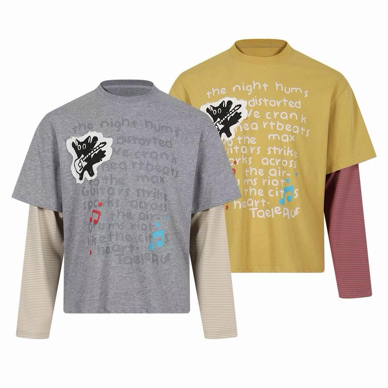 Omirad Layered Graphic Long Sleeve Tee