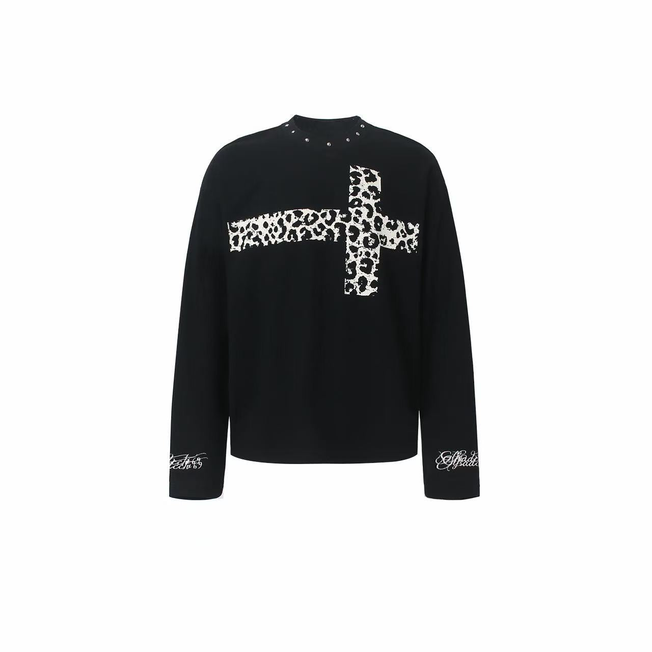 Omirad Leopard Cross Waffle Long Sleeve