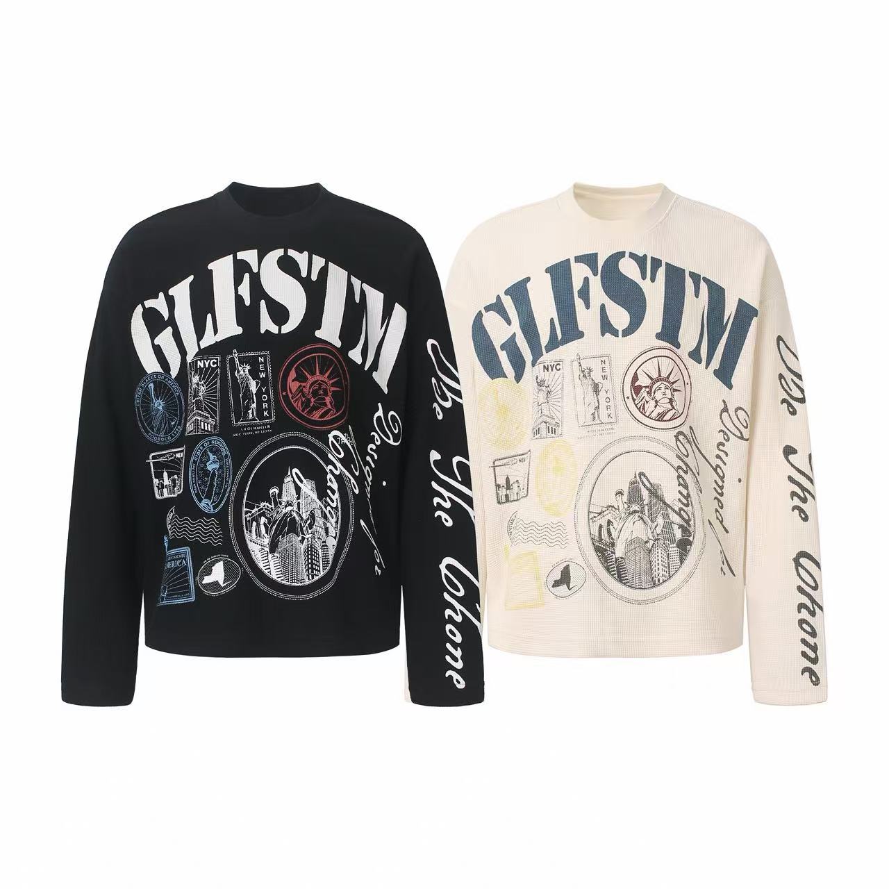 Omirad Vintage New York Waffle Long Sleeve