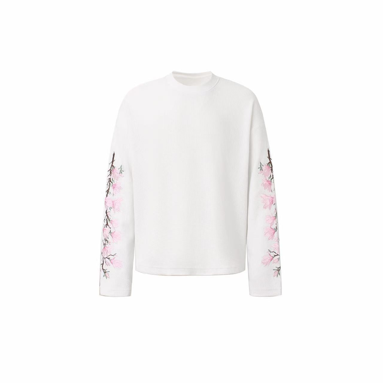 Omirad Floral Sleeve Waffle Long Sleeve