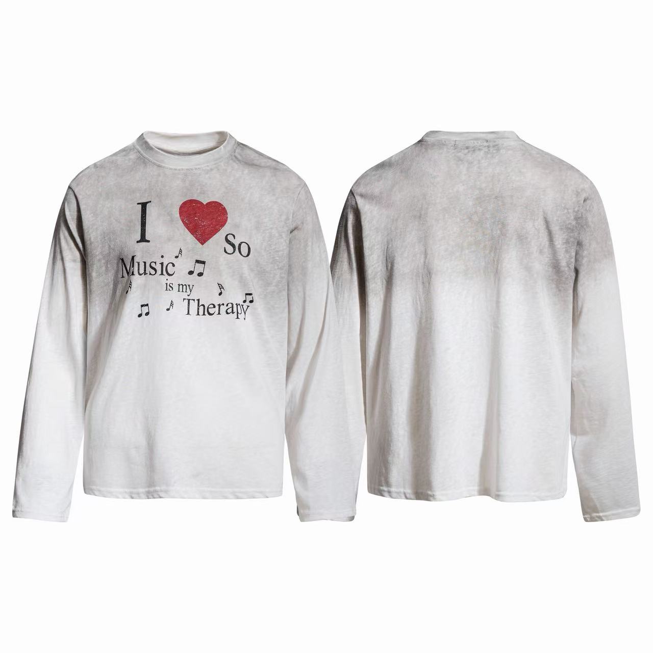Omirad Vintage Music Graphic Long Sleeve Tee