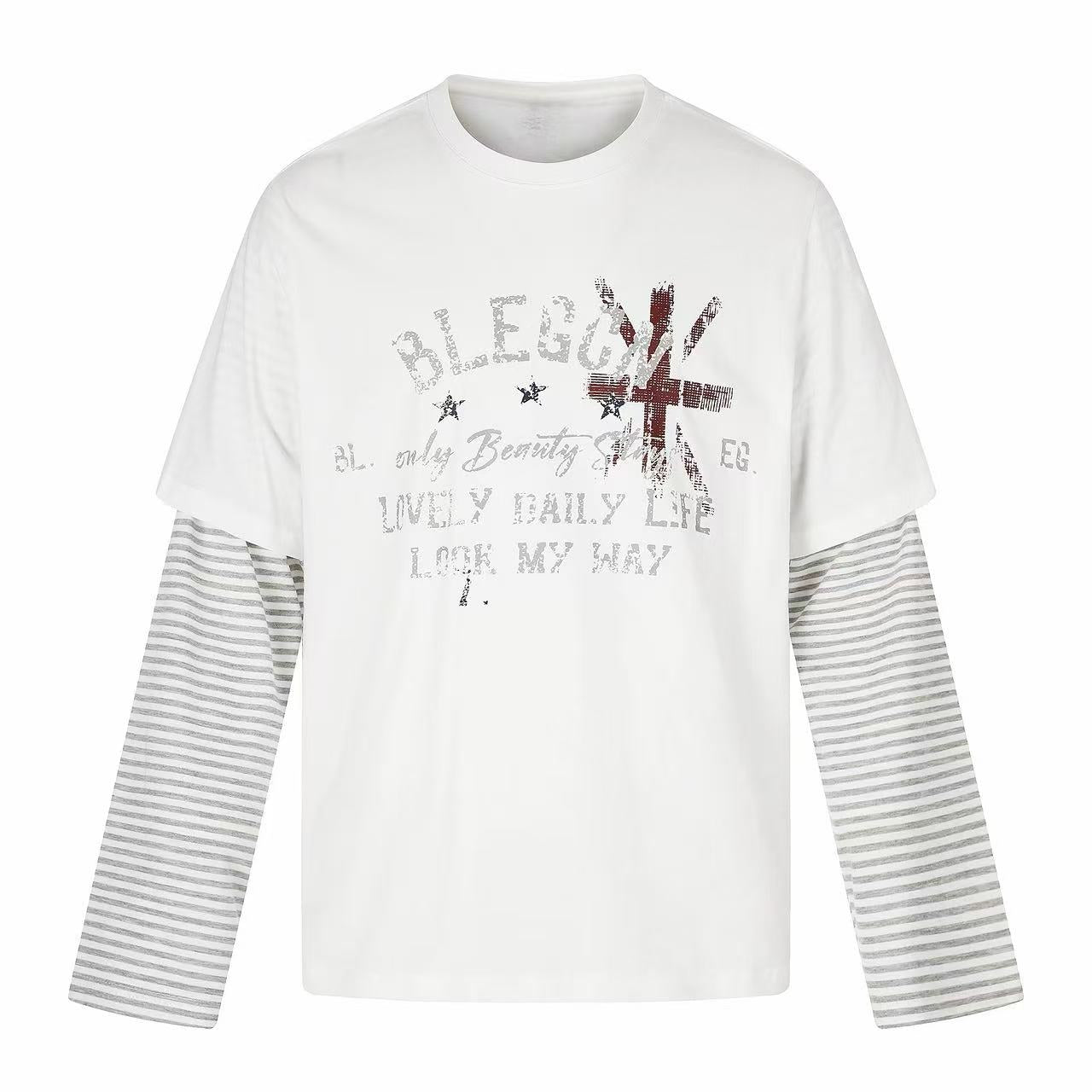Omirad Layered Striped Long Sleeve T-Shirt