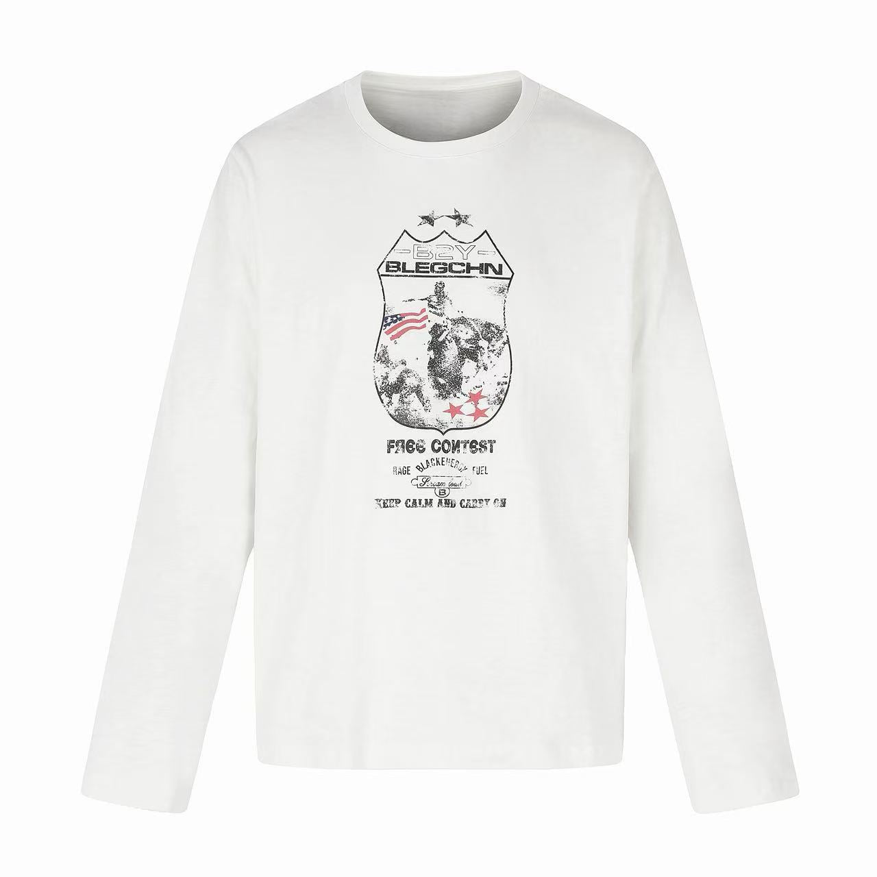 Omirad Vintage Crest Graphic Long Sleeve T-Shirt