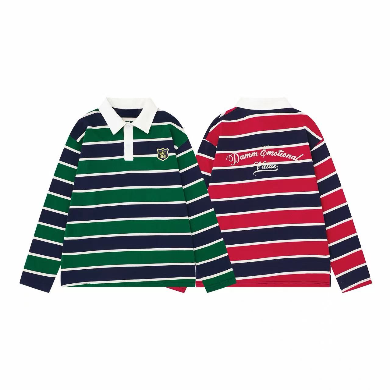 Omirad Striped Rugby Polo