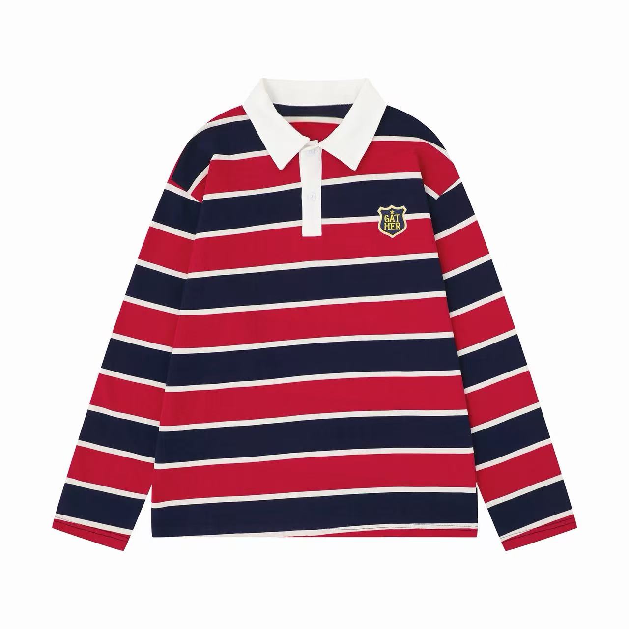 Omirad Striped Rugby Polo