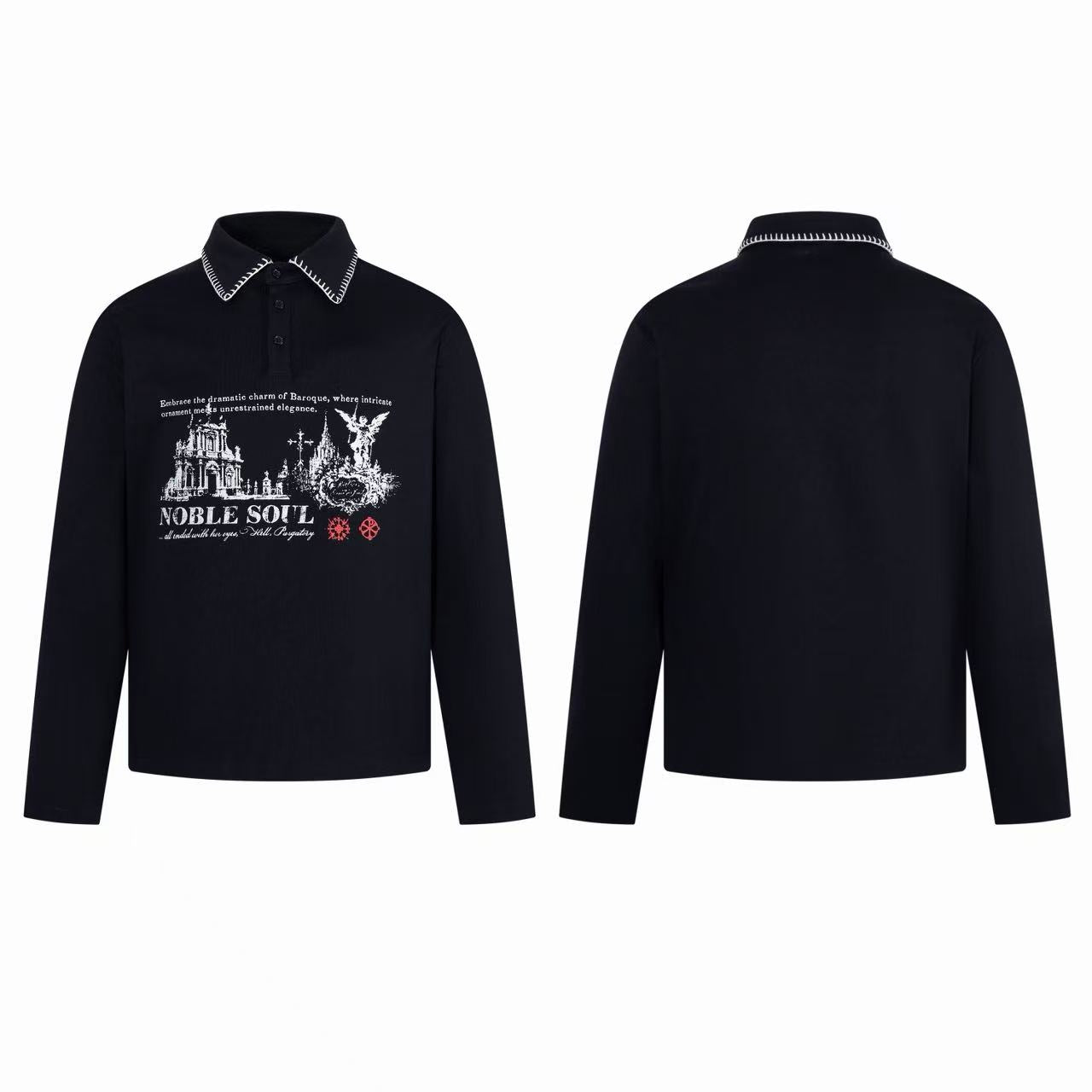 Omirad Noble Soul Graphic Polo Long Sleeve
