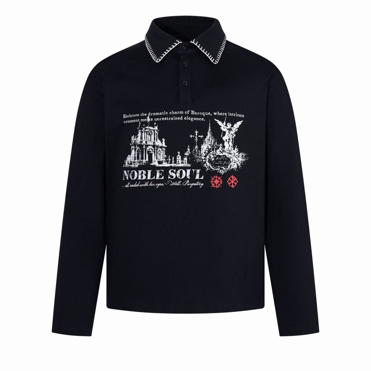 Omirad Noble Soul Graphic Polo Long Sleeve