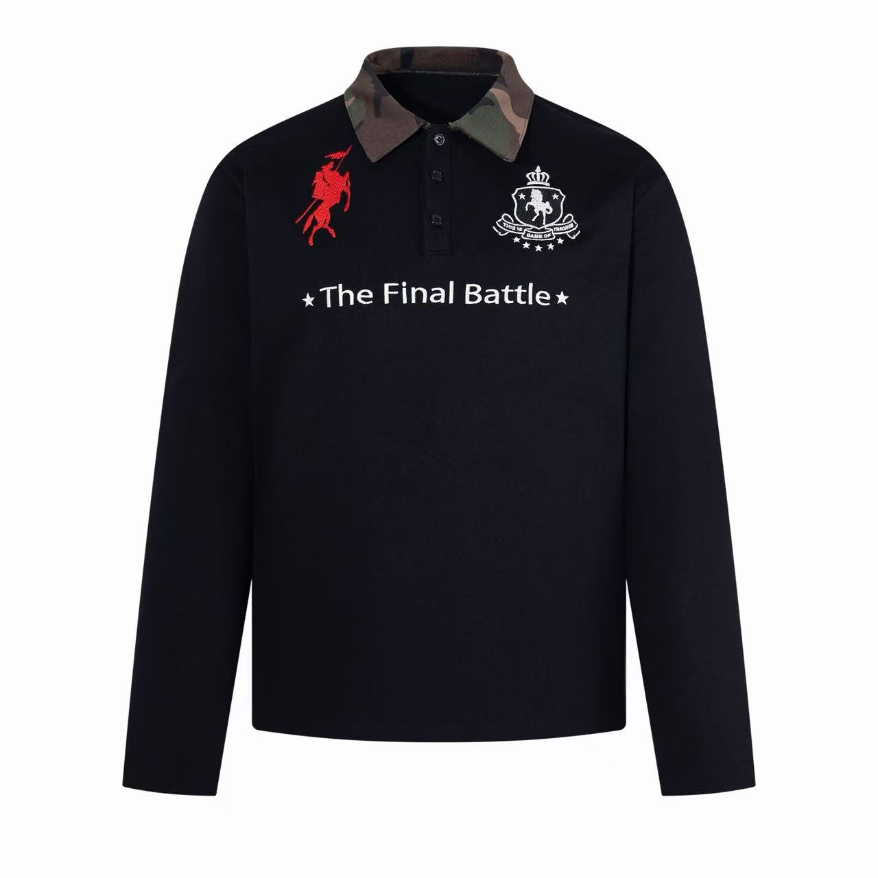 Omirad Final Battle Camo Collar Polo Long Sleeve