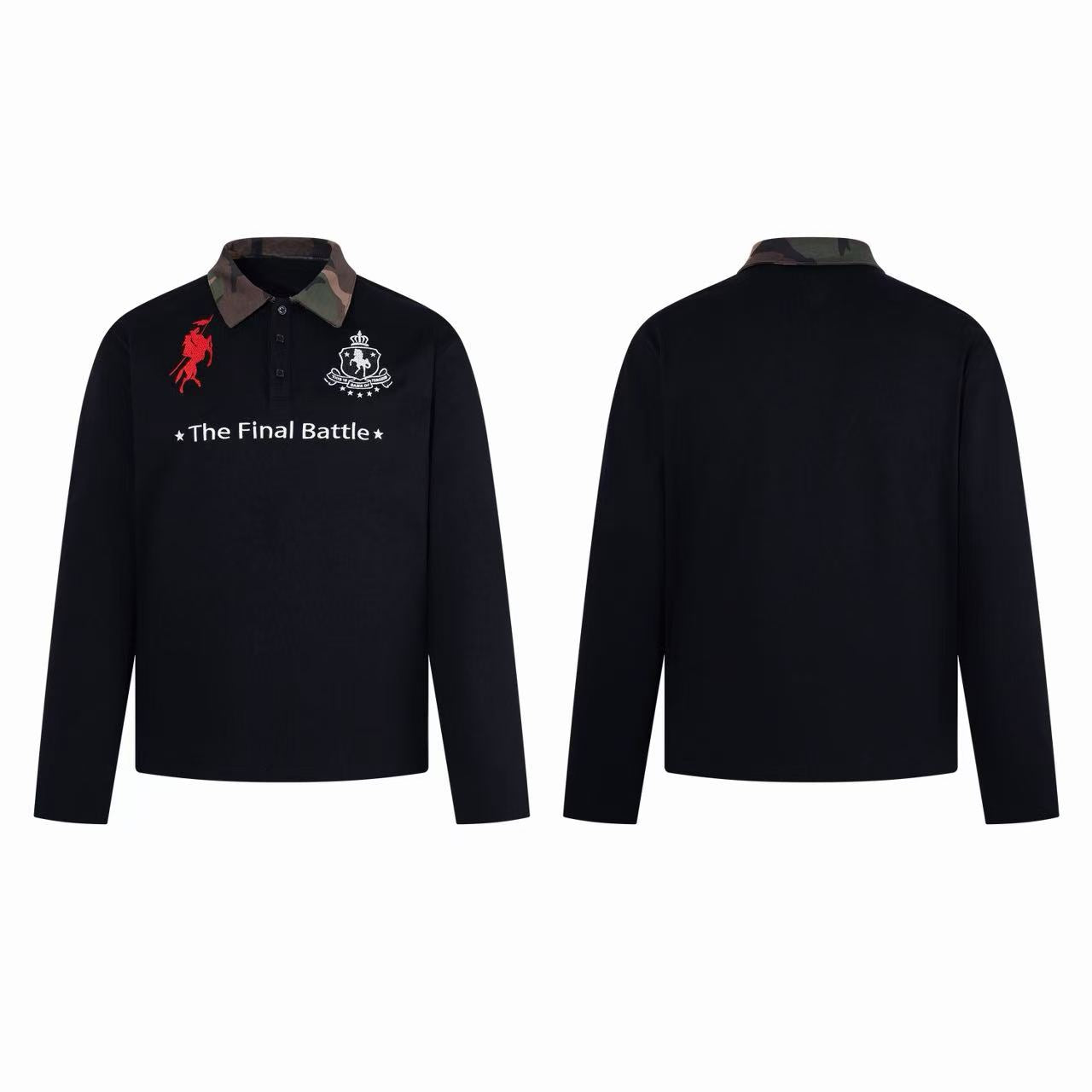 Omirad Final Battle Camo Collar Polo Long Sleeve