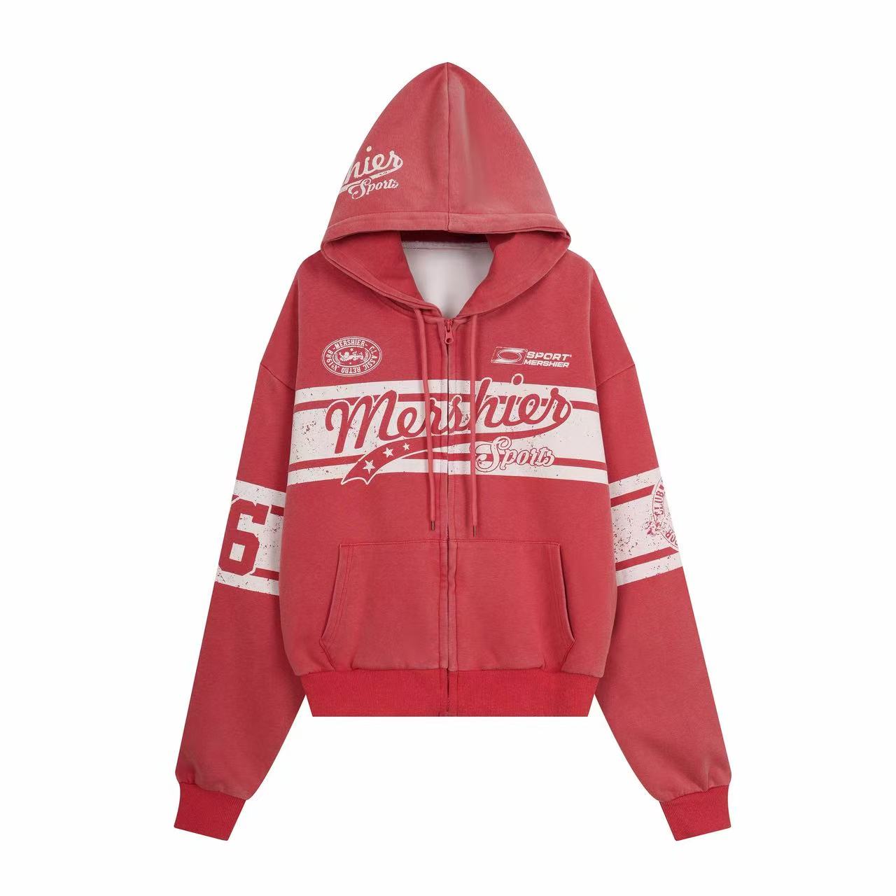 Omirad Varsity Graphic Zip-Up Hoodie