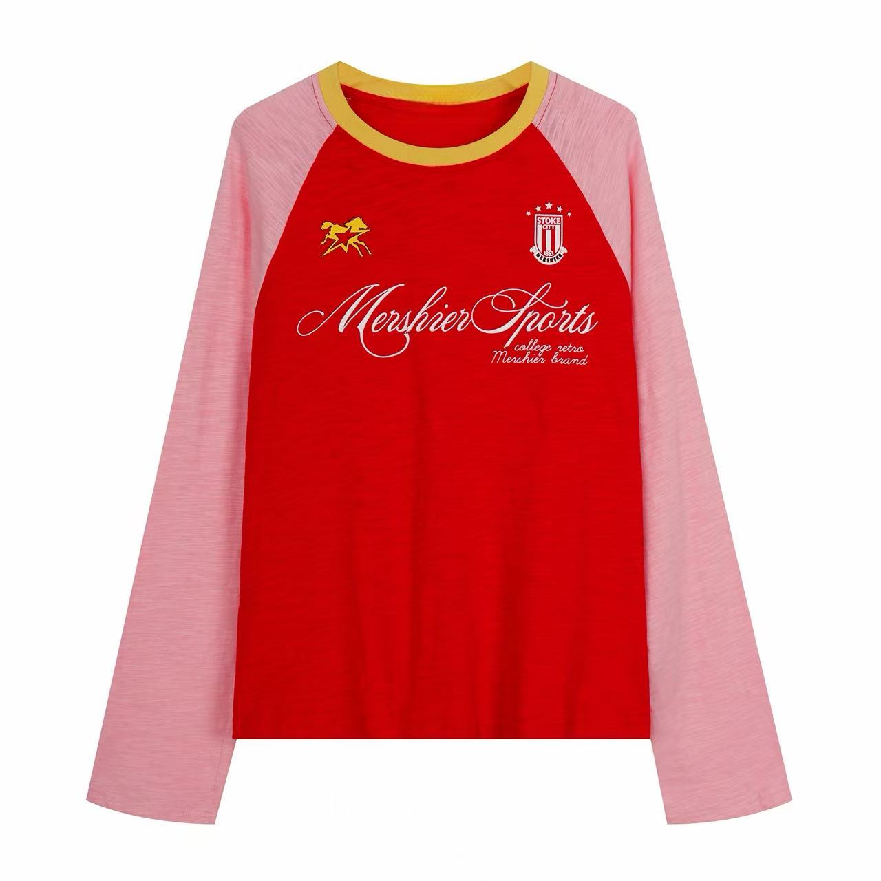 Omirad Contrast Raglan Sports Long Sleeve Tee