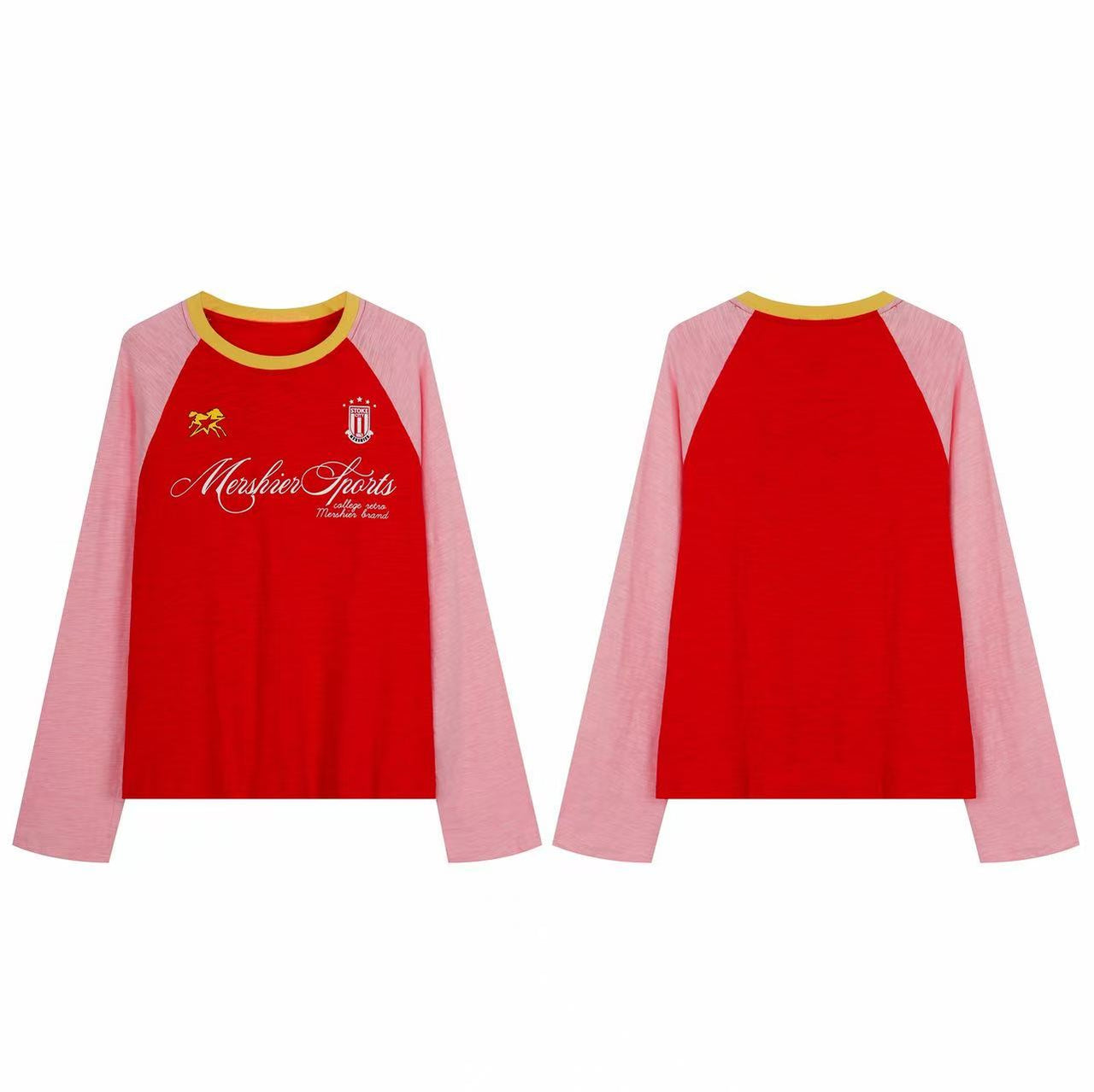 Omirad Contrast Raglan Sports Long Sleeve Tee