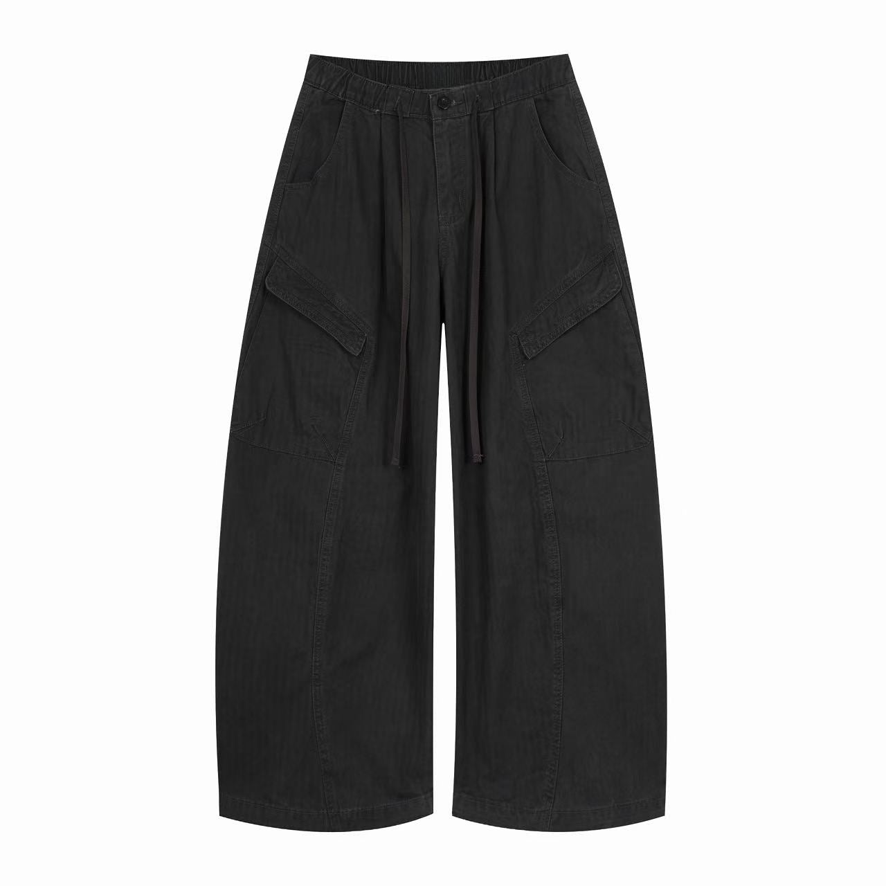 Omirad Washed Utility Wide-Leg Pants