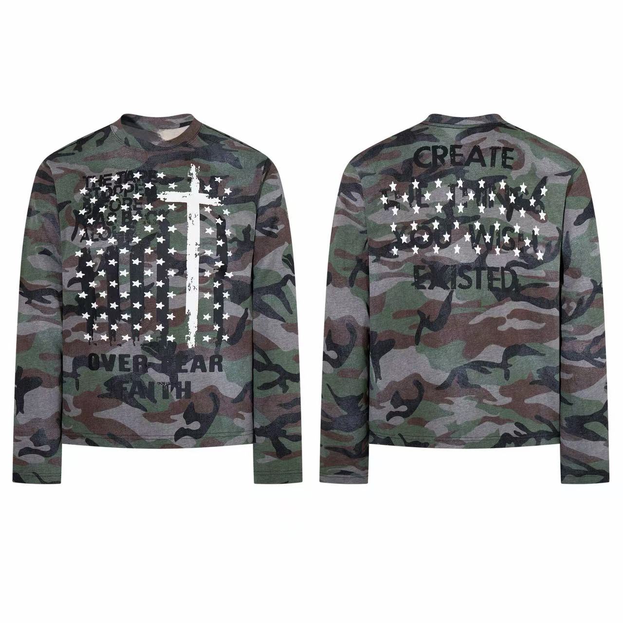 Omirad Camo Cross Graphic Long Sleeve Tee