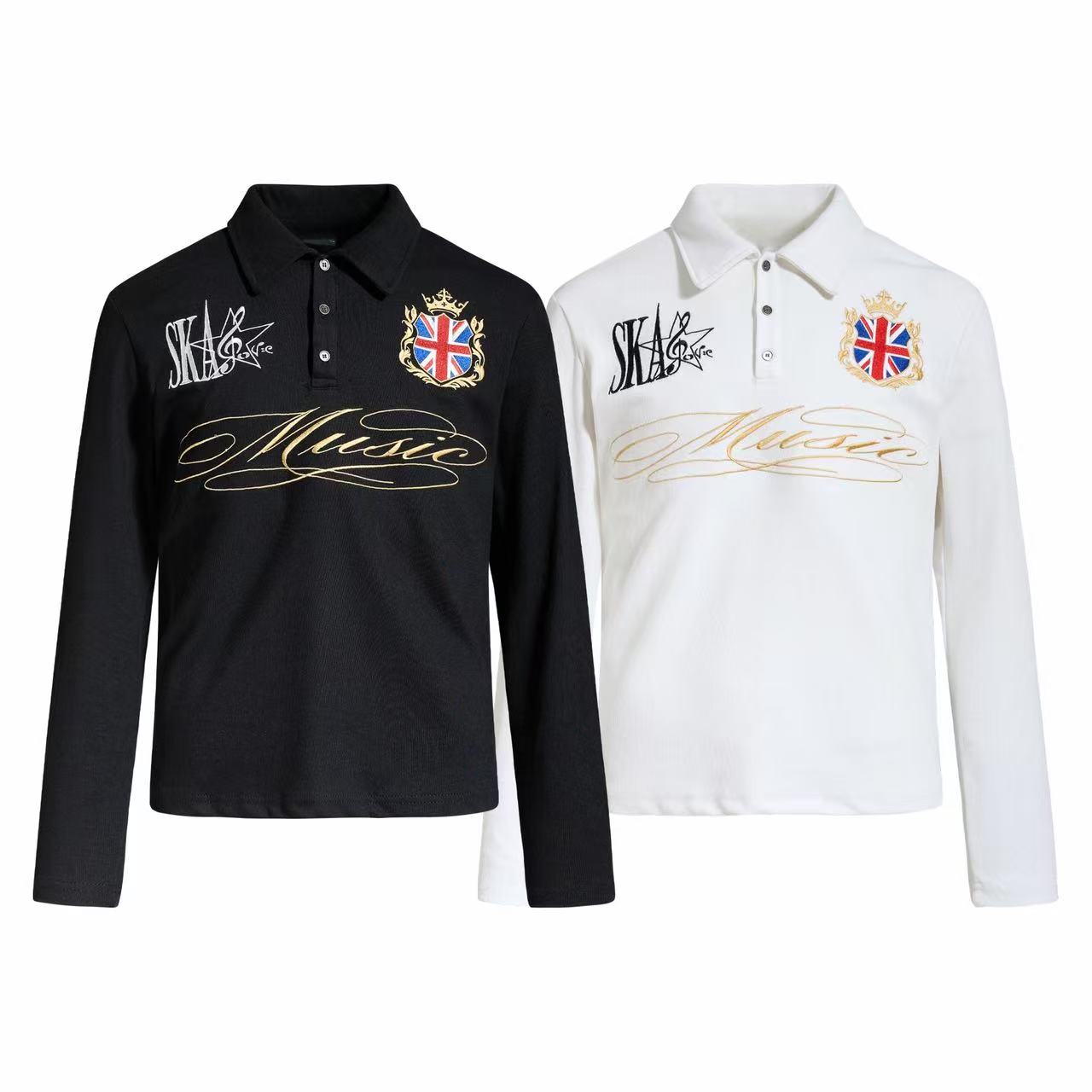 Omirad Crest Script Polo Long Sleeve