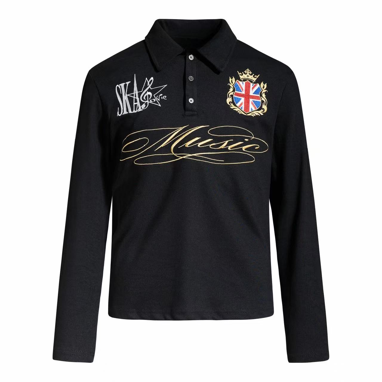 Omirad Crest Script Polo Long Sleeve