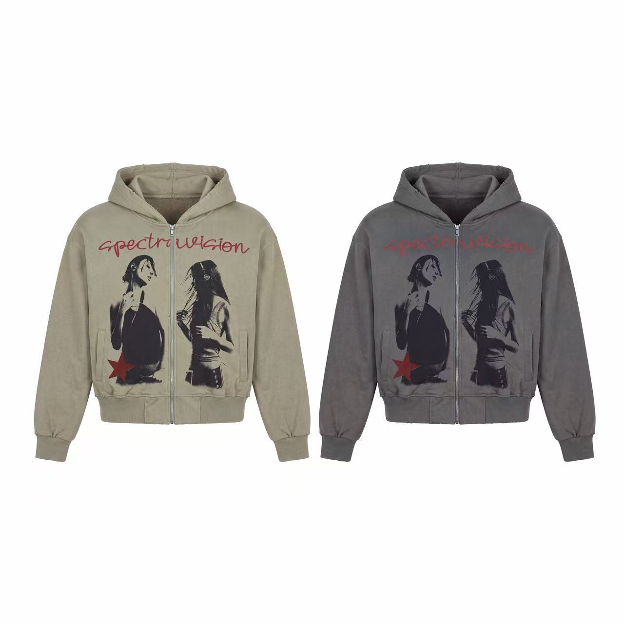 Omirad Spectra Vision Graphic Zip-Up Hoodie