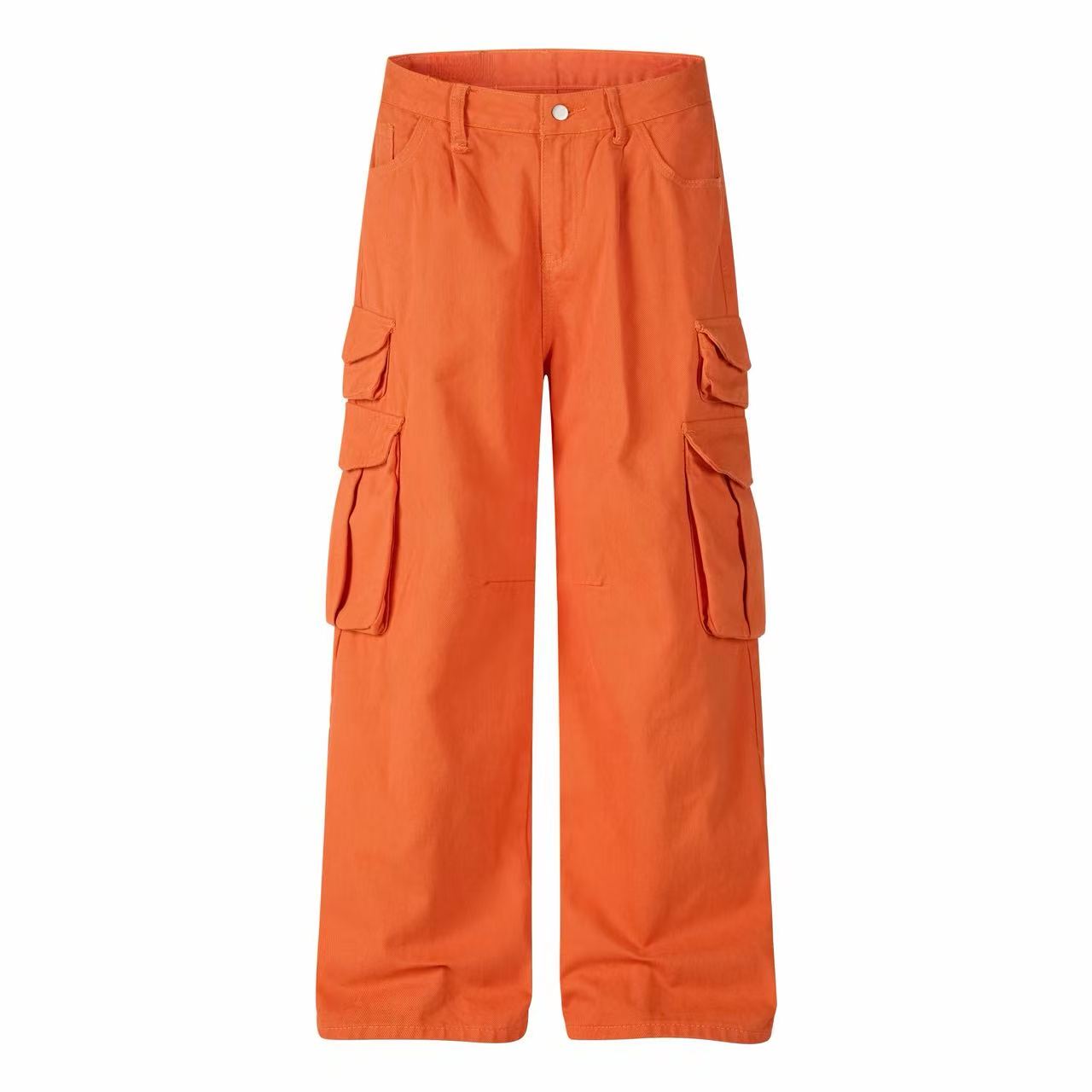 Omirad Multi-Pocket Wide-Leg Cargo Pants