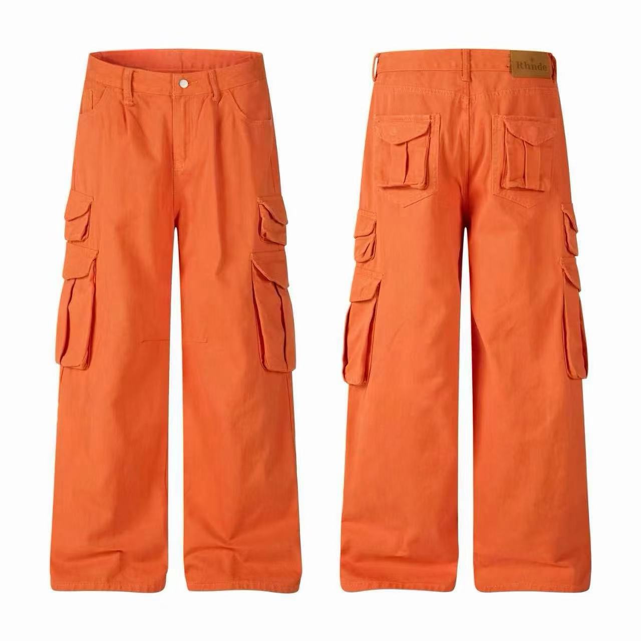 Omirad Multi-Pocket Wide-Leg Cargo Pants