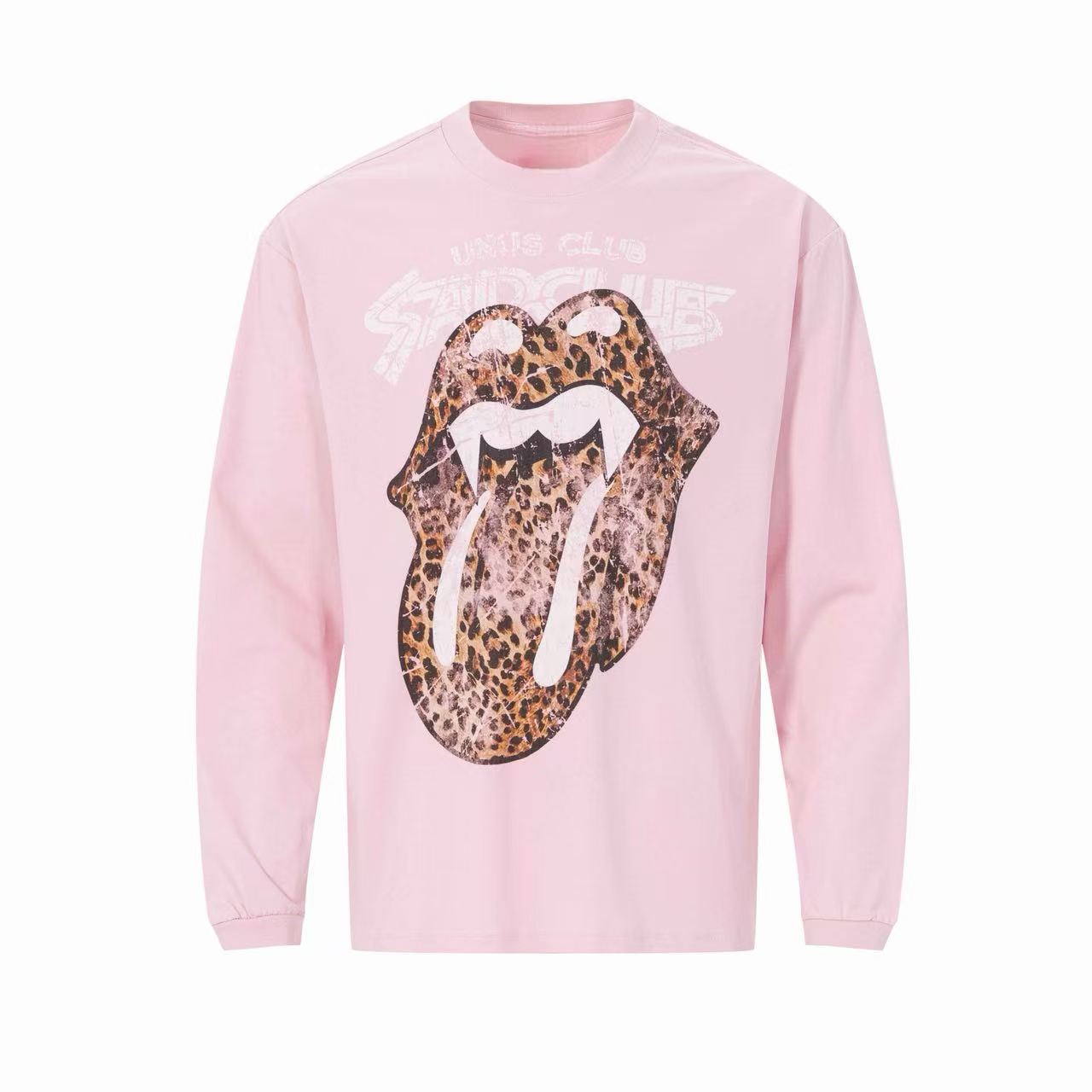 Omirad Leopard Tongue Graphic Long Sleeve Tee