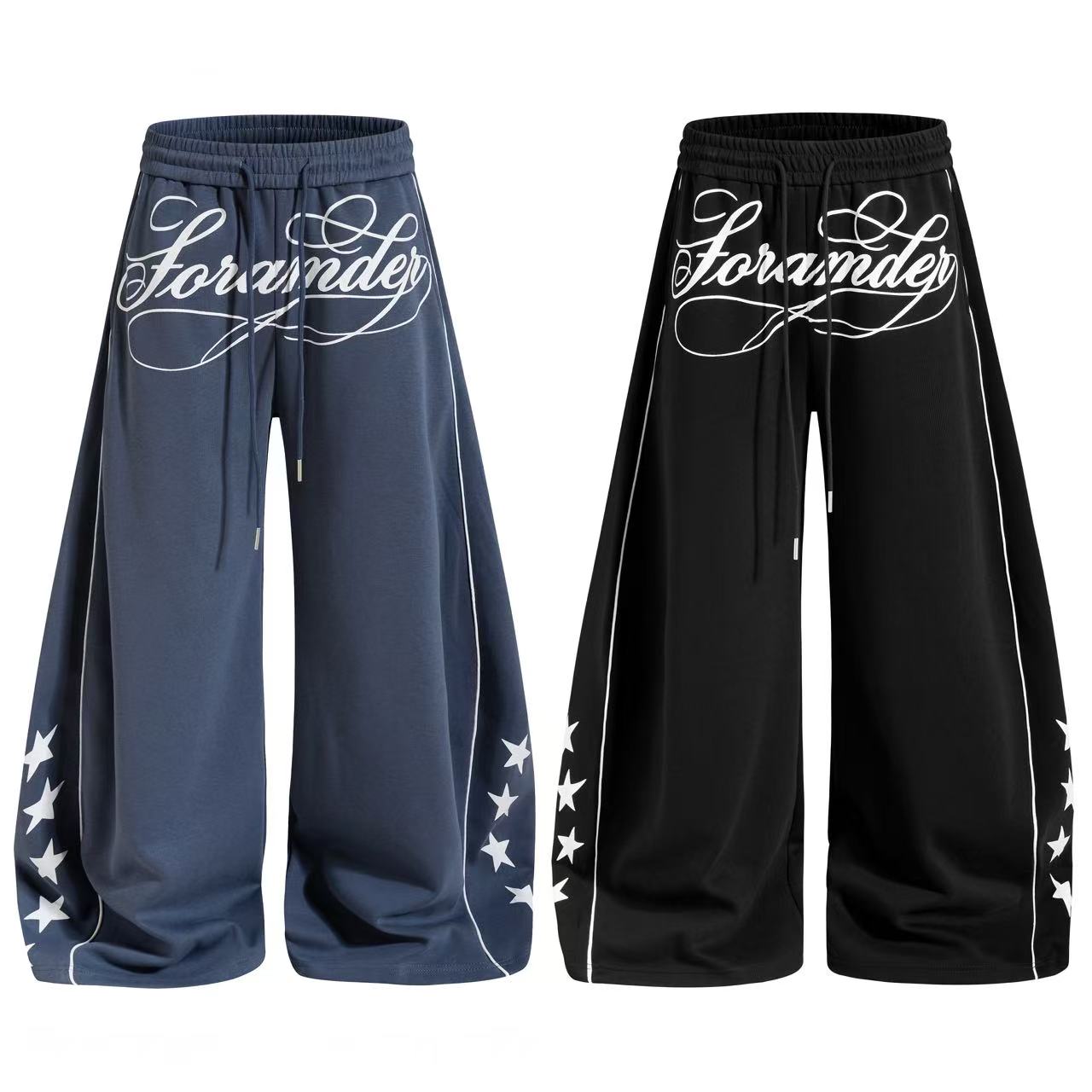 Omirad Script Star Wide-Leg Sweatpants