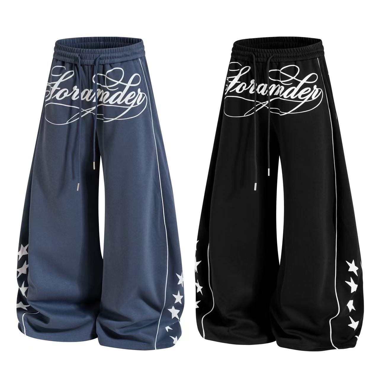 Omirad Script Star Wide-Leg Sweatpants