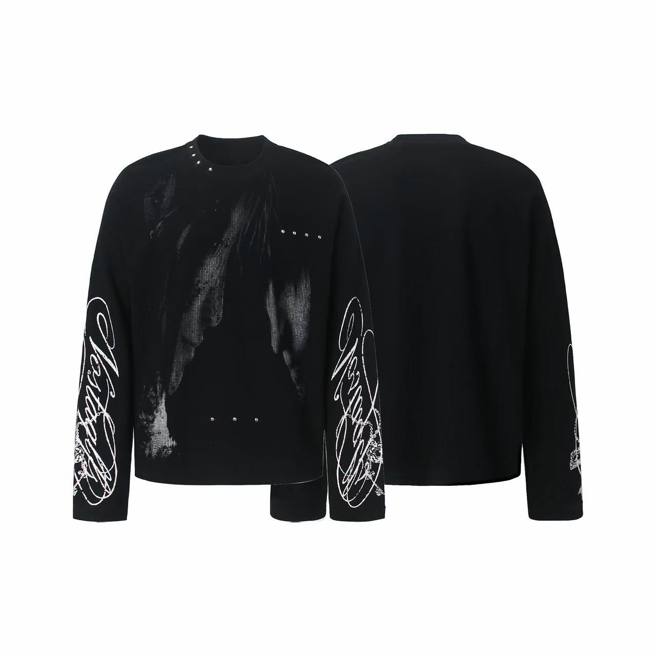 Omirad Studded Graphic Long Sleeve Tee