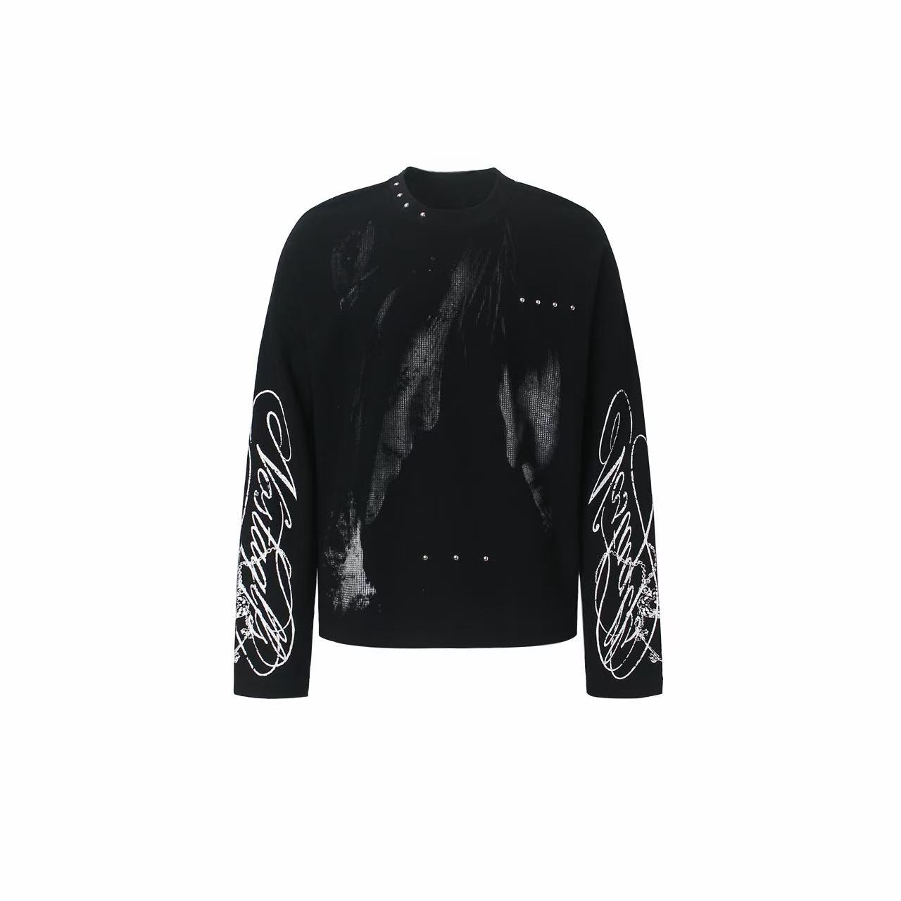 Omirad Studded Graphic Long Sleeve Tee
