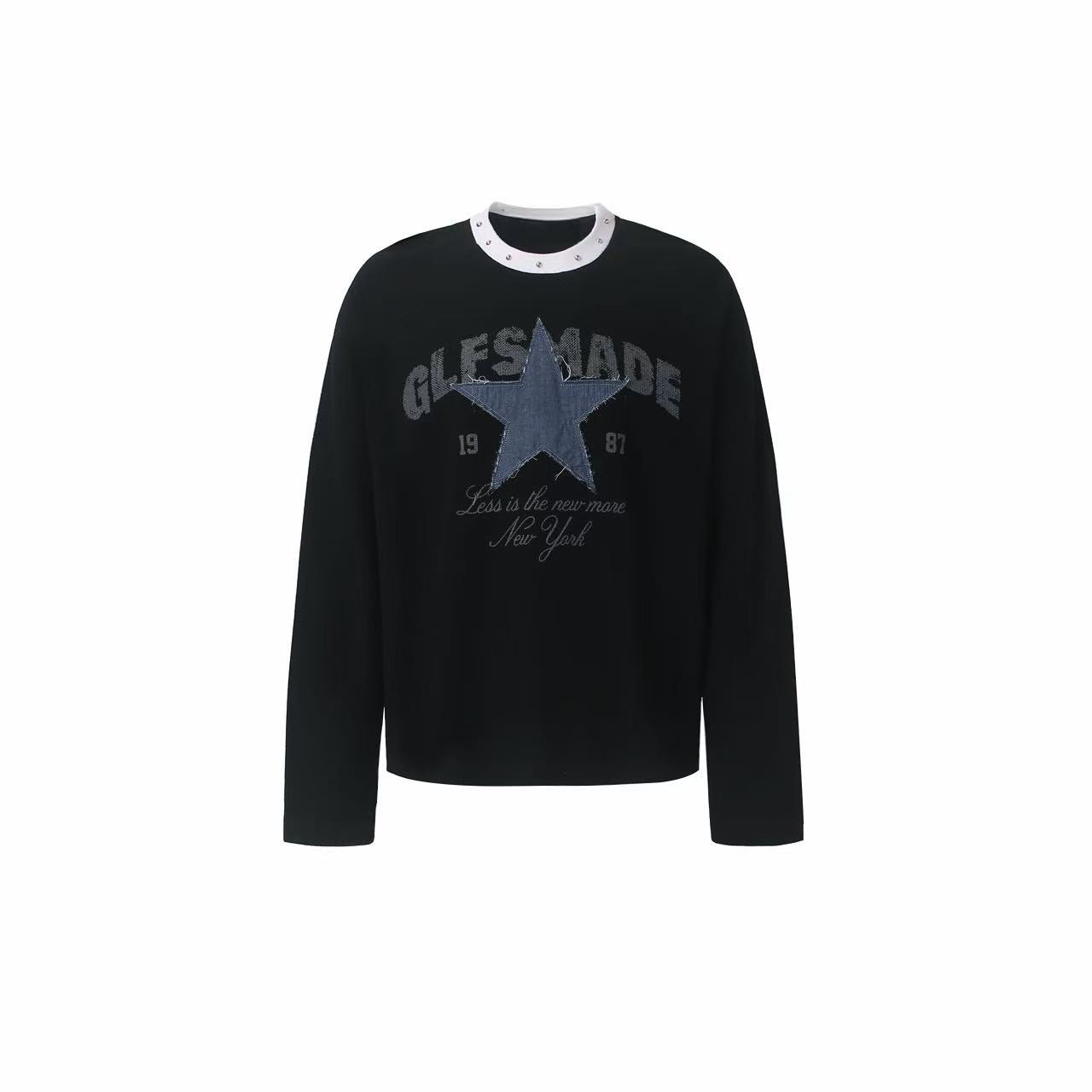 Omirad Studded Star Patch Long Sleeve Tee
