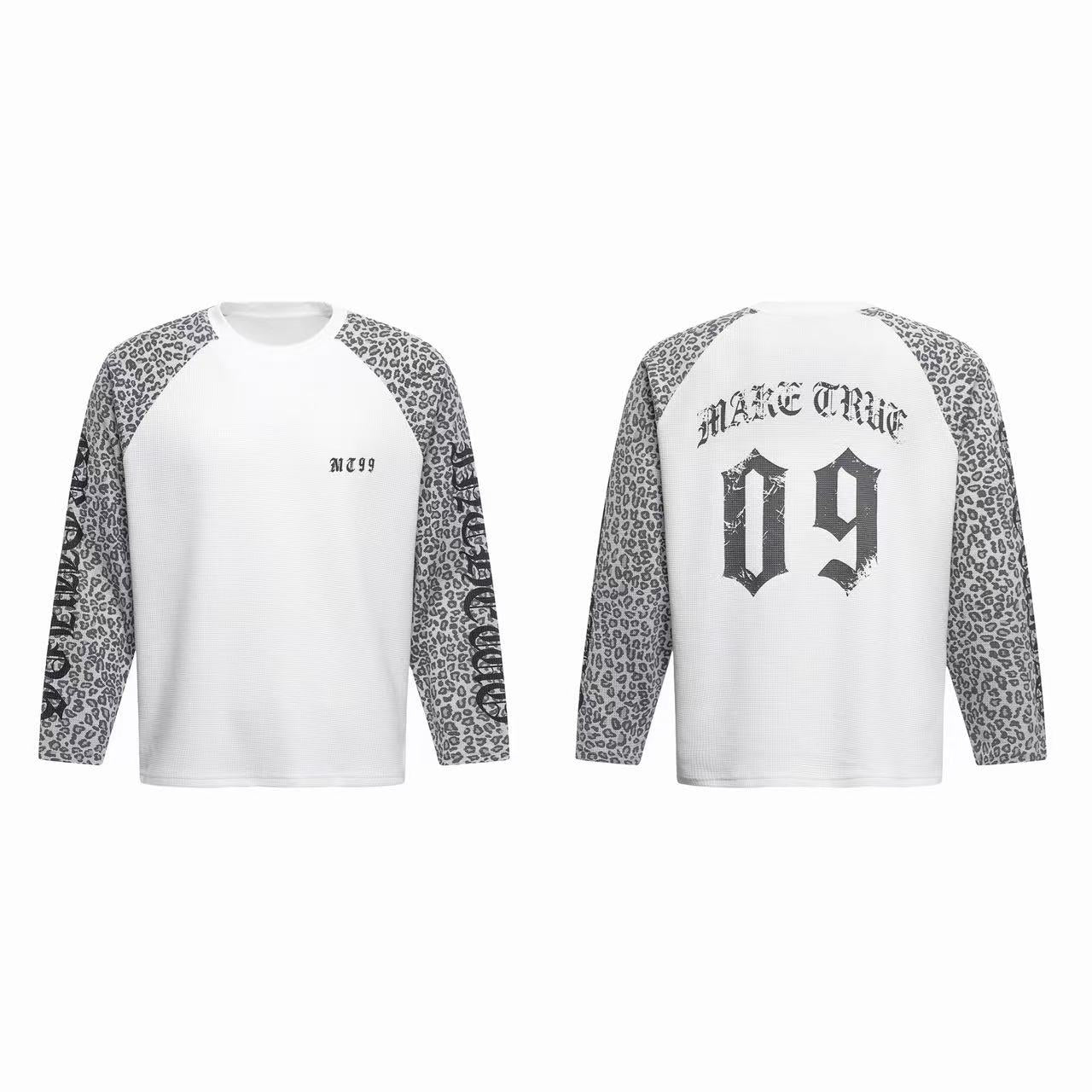 Omirad Leopard Sleeve 09 Graphic Long Sleeve Tee