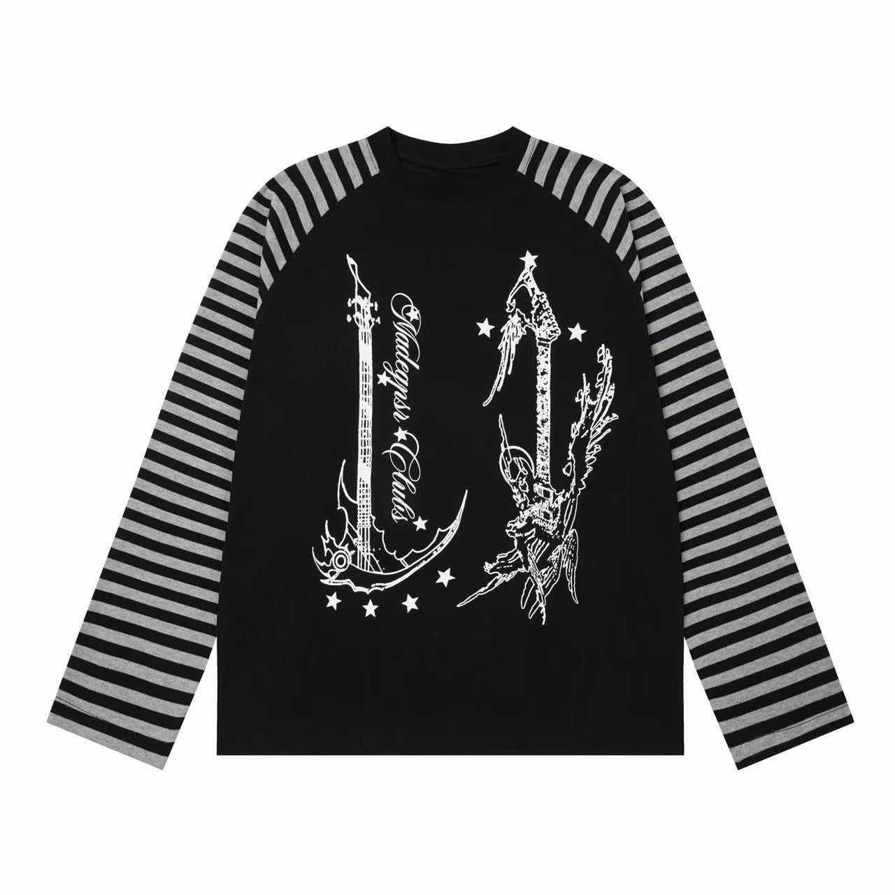 Omirad Camo Sleeve Flag Graphic Long Sleeve Tee