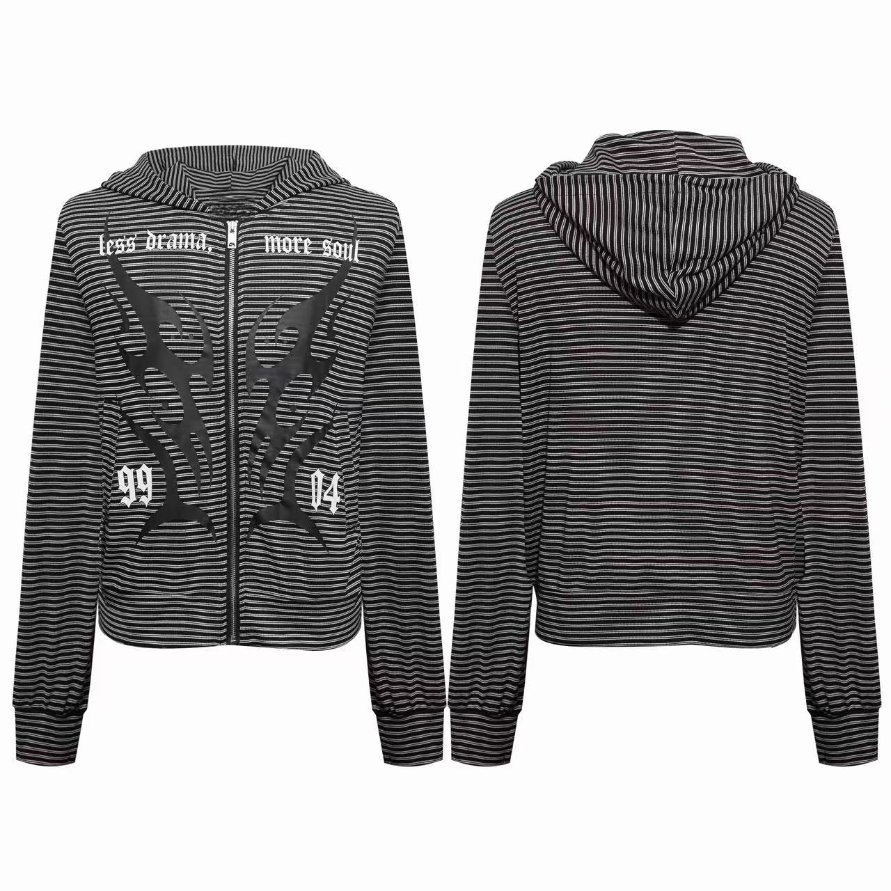Omirad Tribal Stripe Zip-Up Hoodie