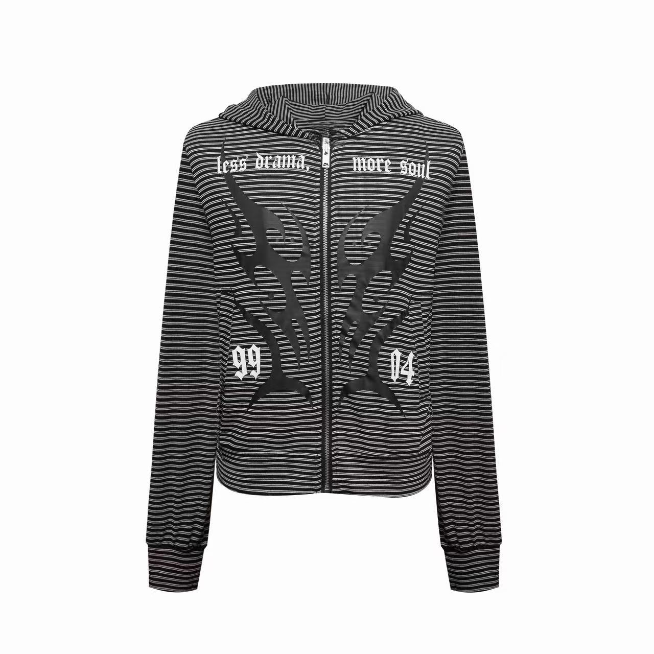 Omirad Tribal Stripe Zip-Up Hoodie