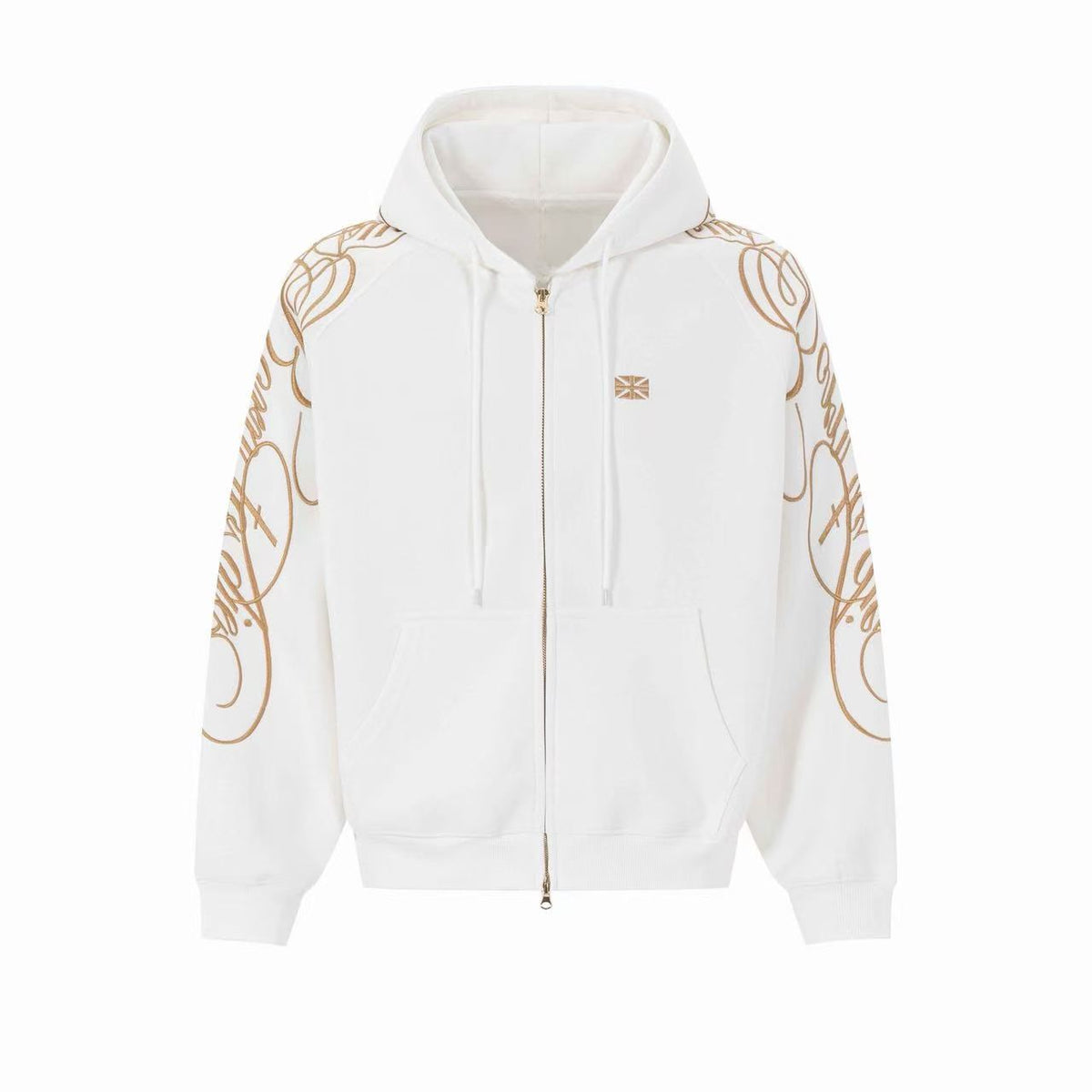 Omirad Striped Graphic Zip-Up Hoodie