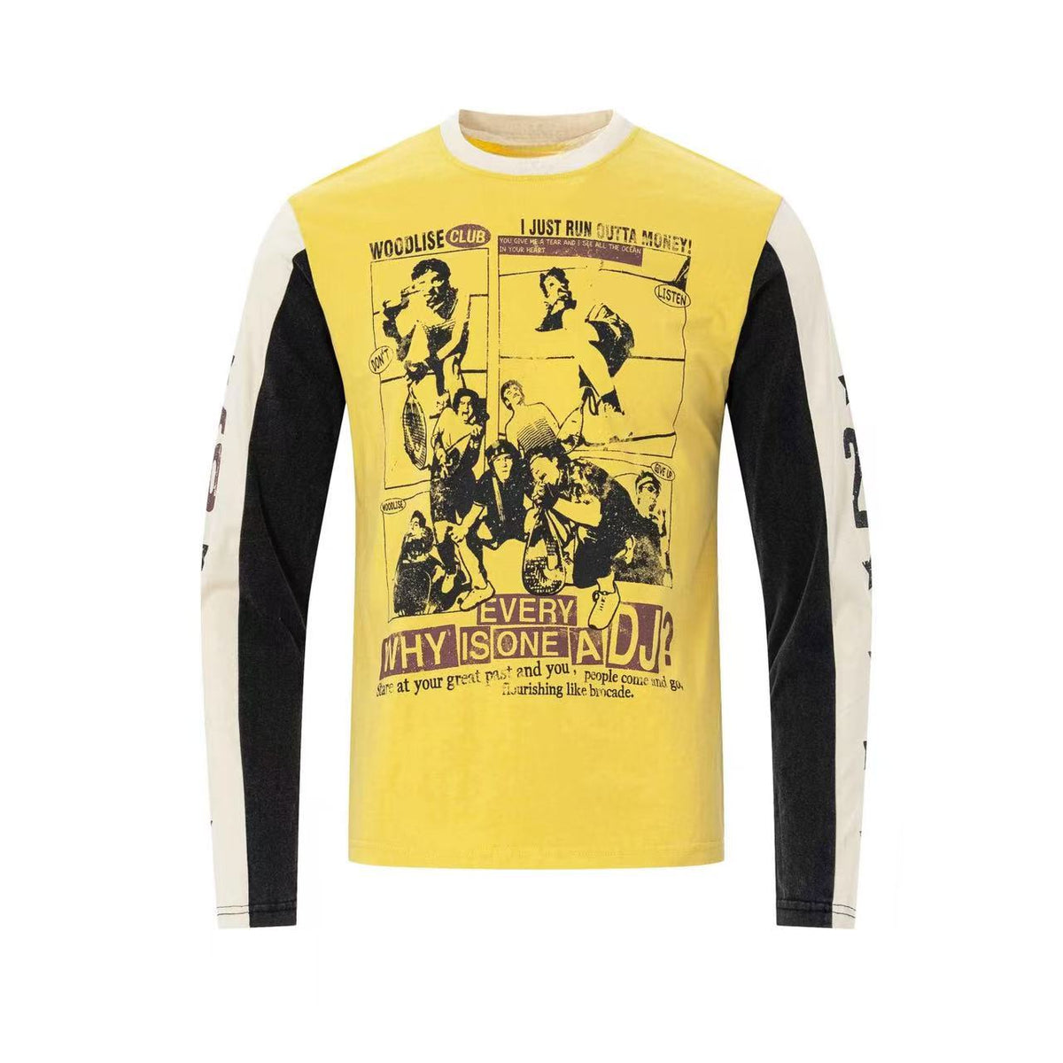 Omirad Vintage Collage Raglan Long Sleeve Tee
